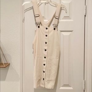 Forever 21 Cream Overall Dress